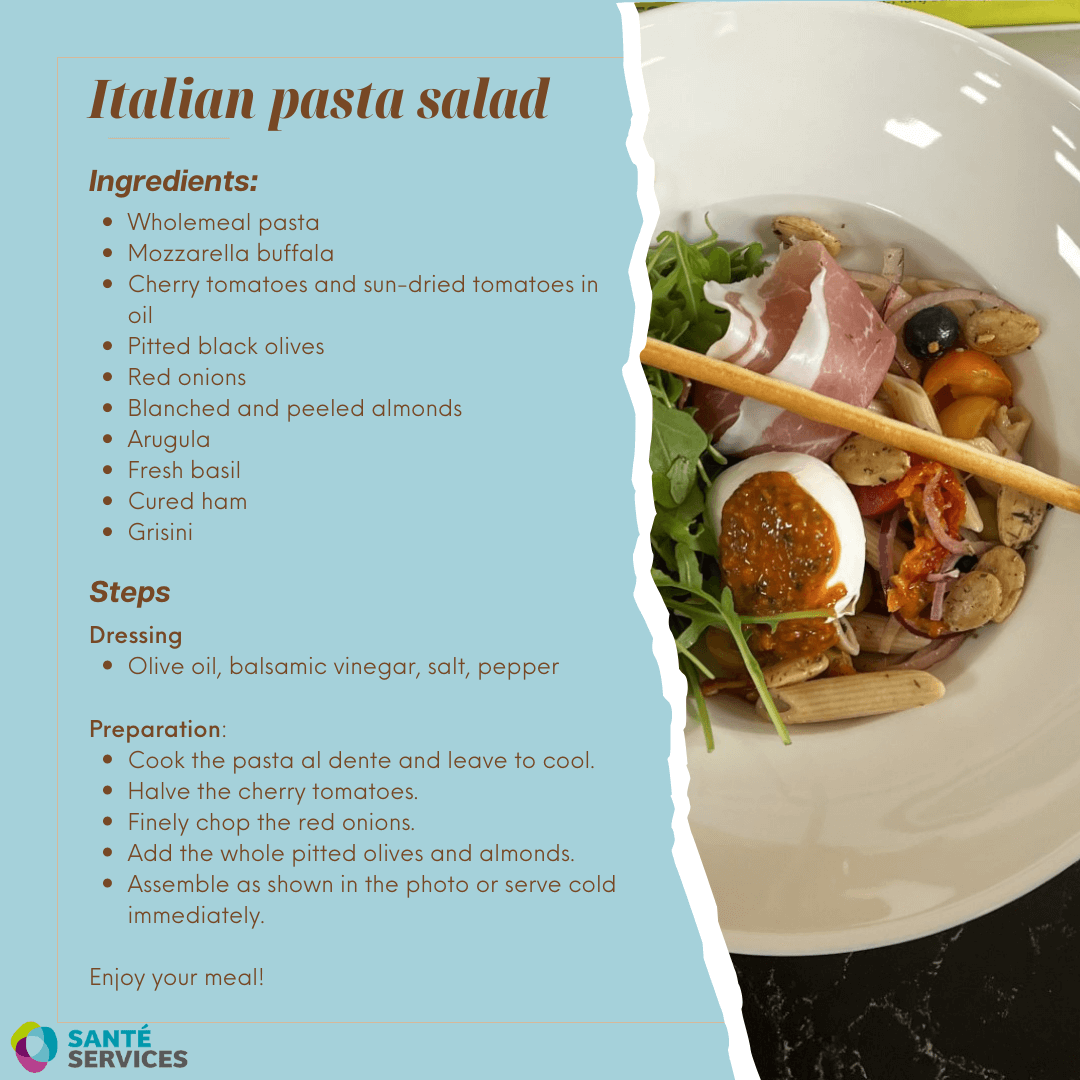 Catering - Recipe : Italian-style pasta salad